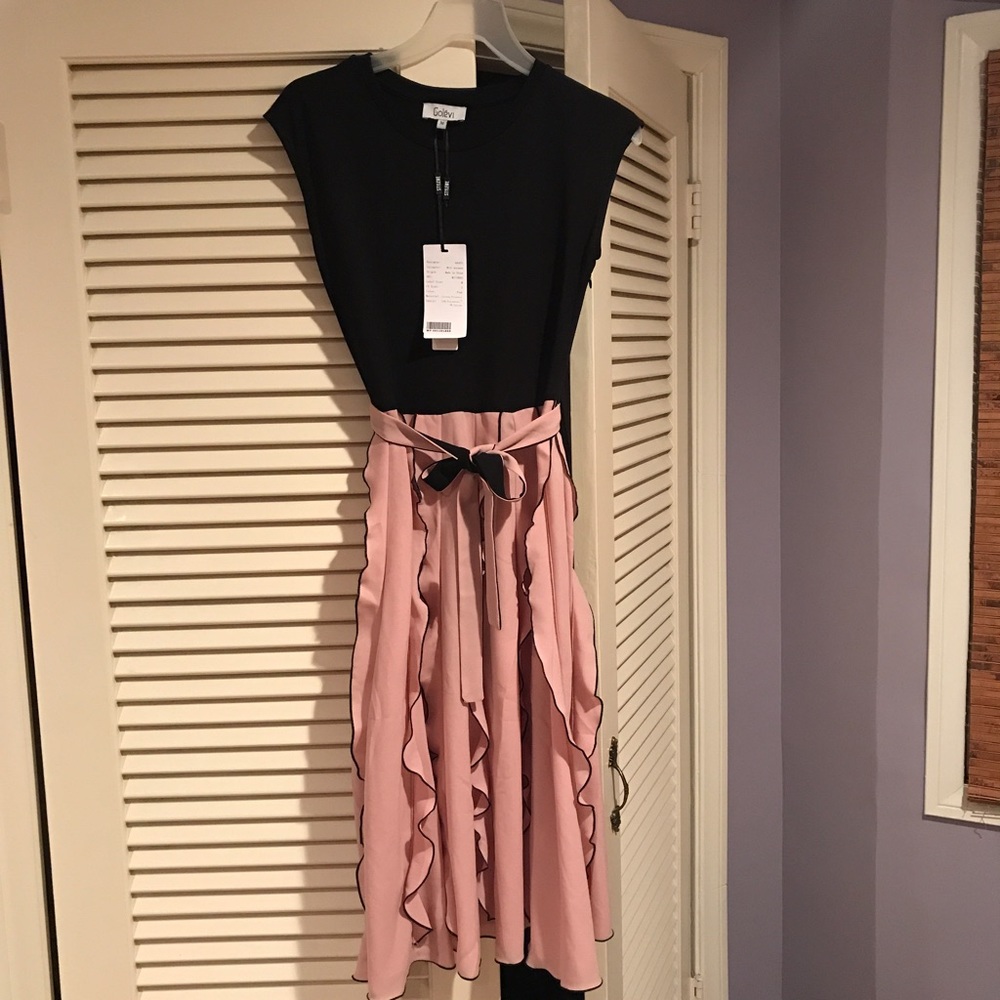 Pink & black dress